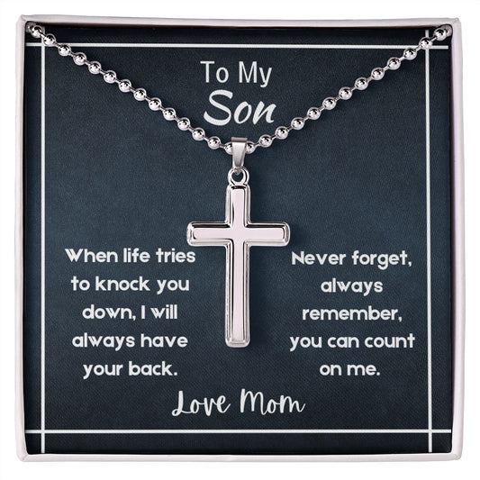 Cross Necklace for Son from Mom