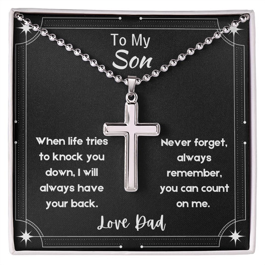 Cross Necklace for Son from Dad