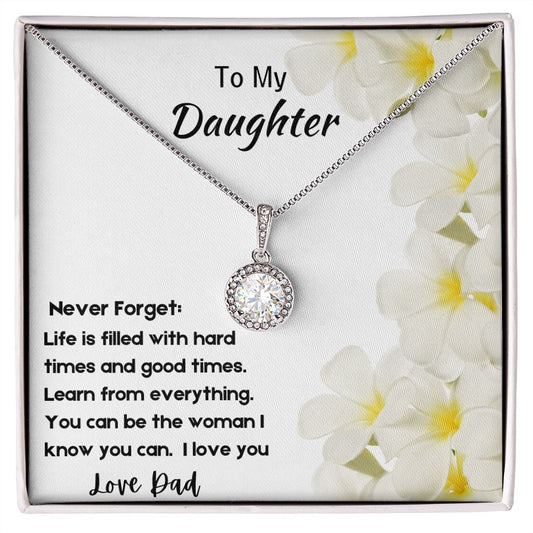 To My Daughter Love Dad, Eternal Hope Necklace