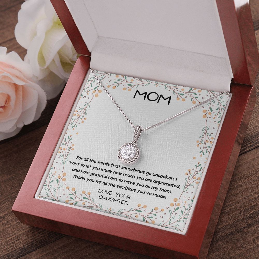 Gift for Mom from Daughter, Eternal Hope Necklace