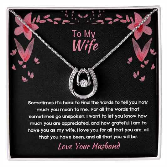 To My Wife Pendant Necklace Gift