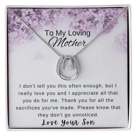 Mother's Day Necklace from Son