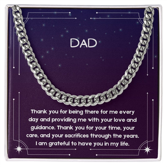 Gift for Dad Cuban Link Chain