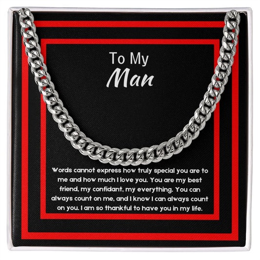 To My Man - Chain Necklace Gift