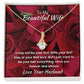 To My Beautiful Wife Necklace Gift