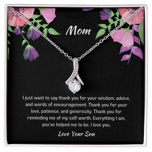 Gift for Mom from Son, Alluring Beauty Necklace