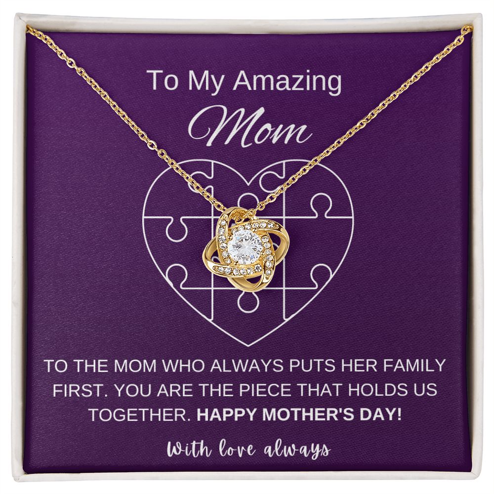 Mother's Day Necklace From Son/Daughter, You Are The Piece That Holds Us Together