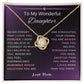 Gift for Daughter from Mom | Mother's Day Gift for Daughter | You Are Brave, Strong, Smart, and Loved | Gold Finish Cubic Zirconia Neckalce