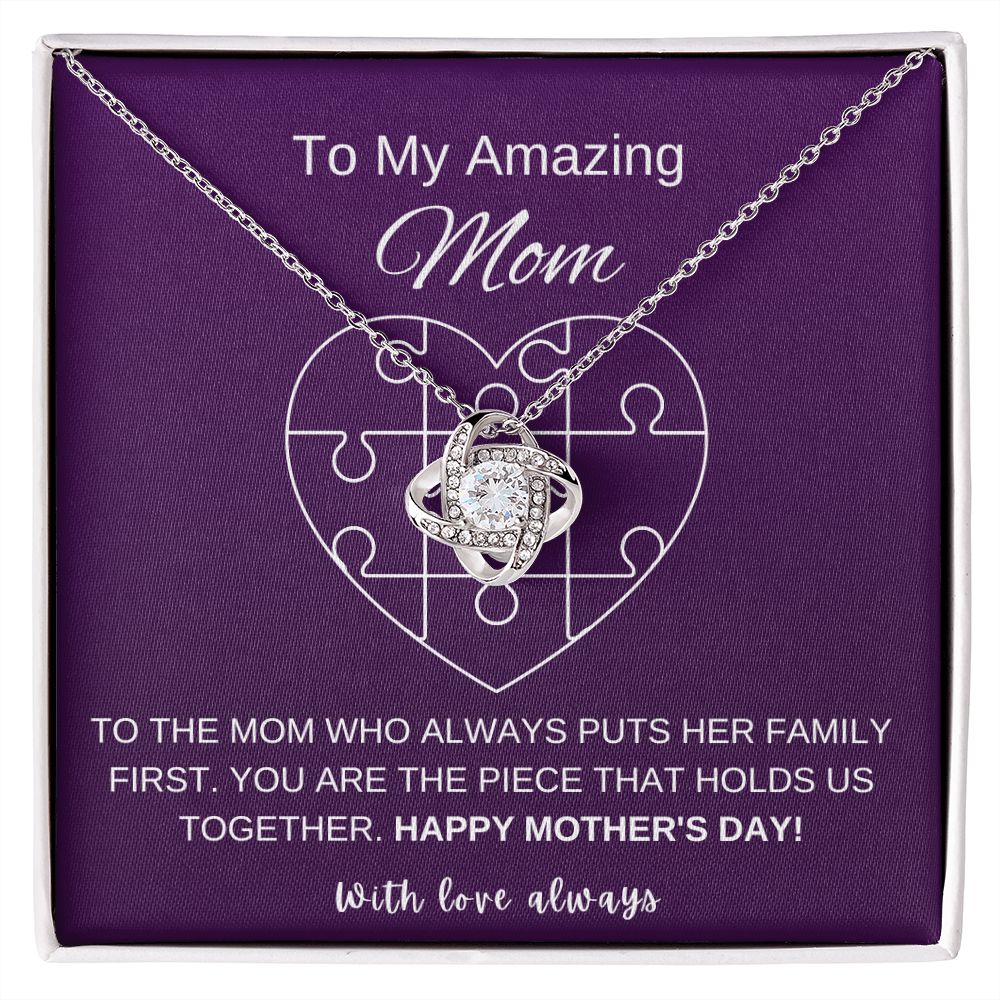 Mother's Day Necklace From Son/Daughter, You Are The Piece That Holds Us Together