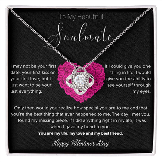 Cubic Zirconia Gold Finish Pendant Necklace for Her, Valentine's Day Gift for Her