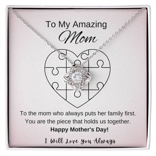 Mother's Day Necklace From Daugher/Son, You Are The Piece That Holds Us Together