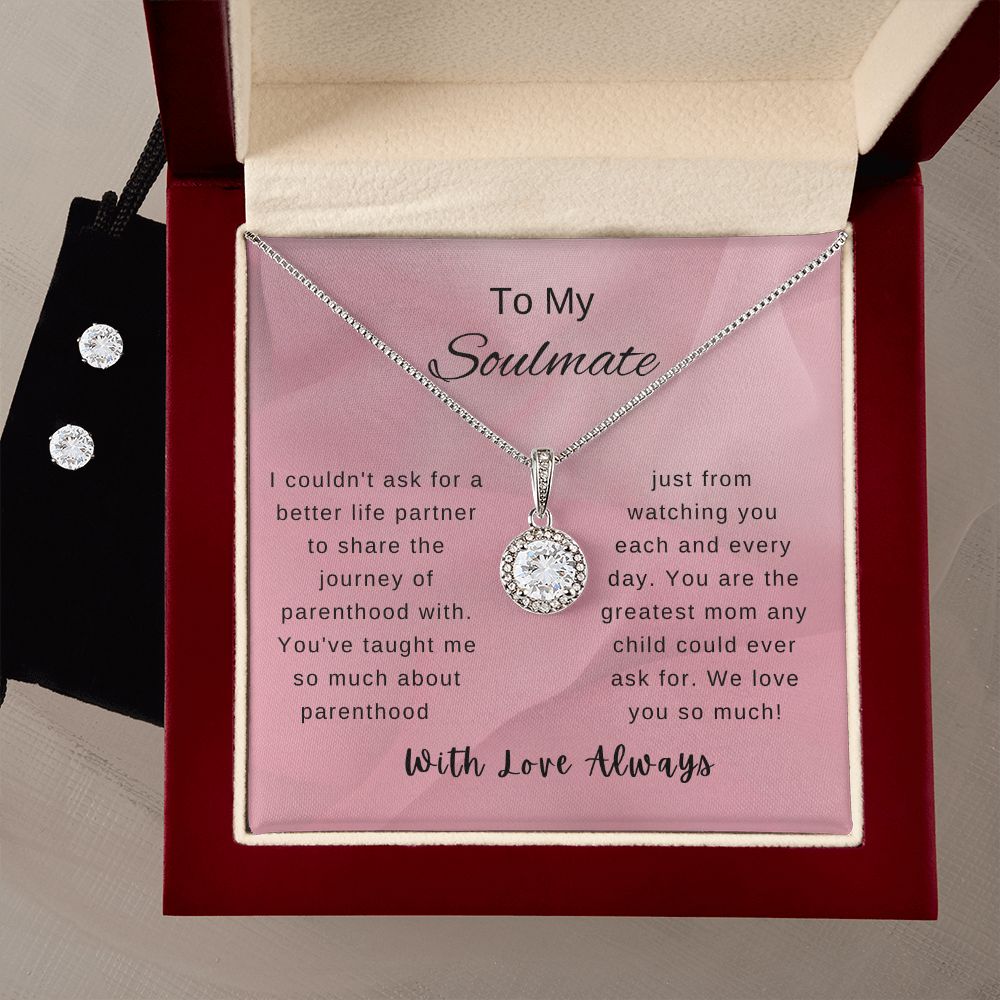 Mother's Day Necklace and Earrings for Wife