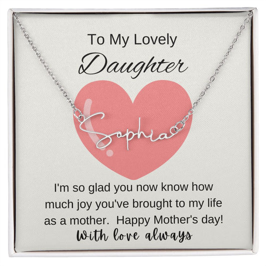 Personalized Name Necklace for Daughter, Mother's Day Gift for Daughter, Gift from Mother to Daughter
