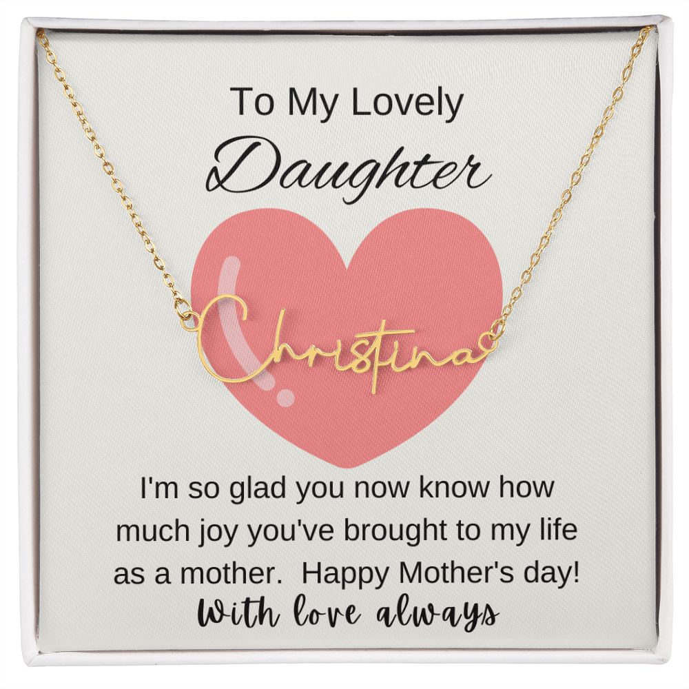 Personalized Name Necklace for Daughter, Mother's Day Gift for Daughter, Gift from Mother to Daughter