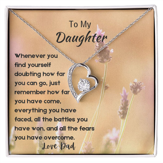 To My Daughter Love Dad, Forever Necklace