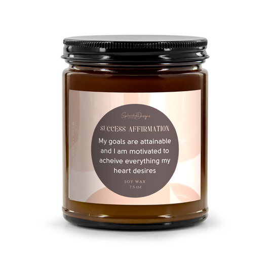 Success Affirmation Candle – Amber Jar