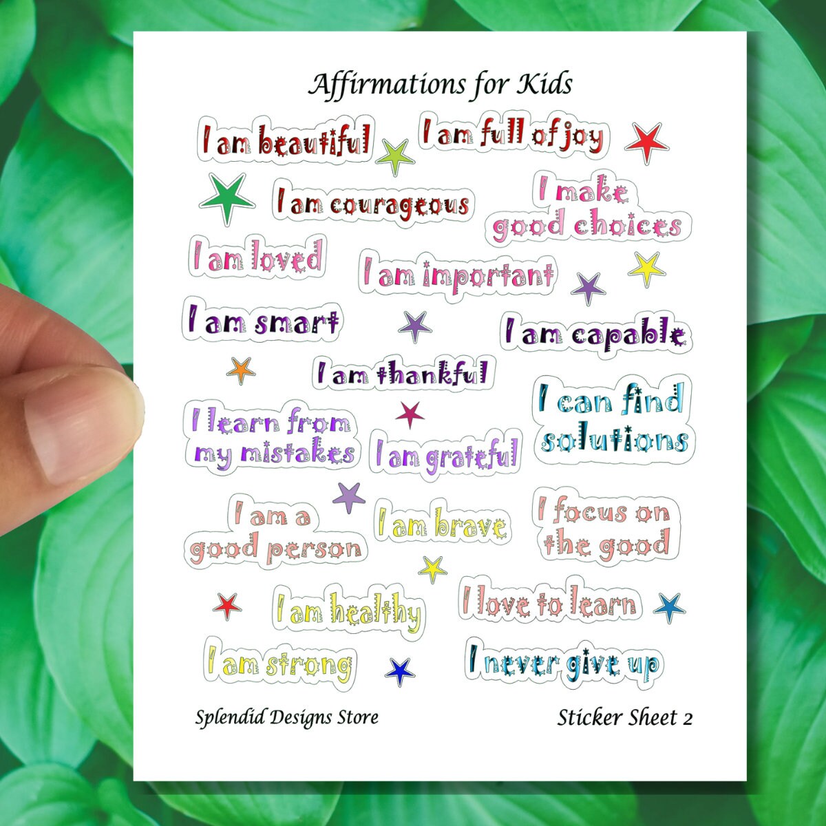 Positive Affirmation and motivational stickers