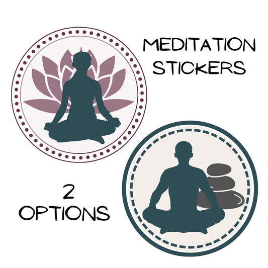 Meditation Sticker, Yoga Sticker, Self-Care Sticker, Mental Health Sticker, Waterproof Vinyl Sticker Decal