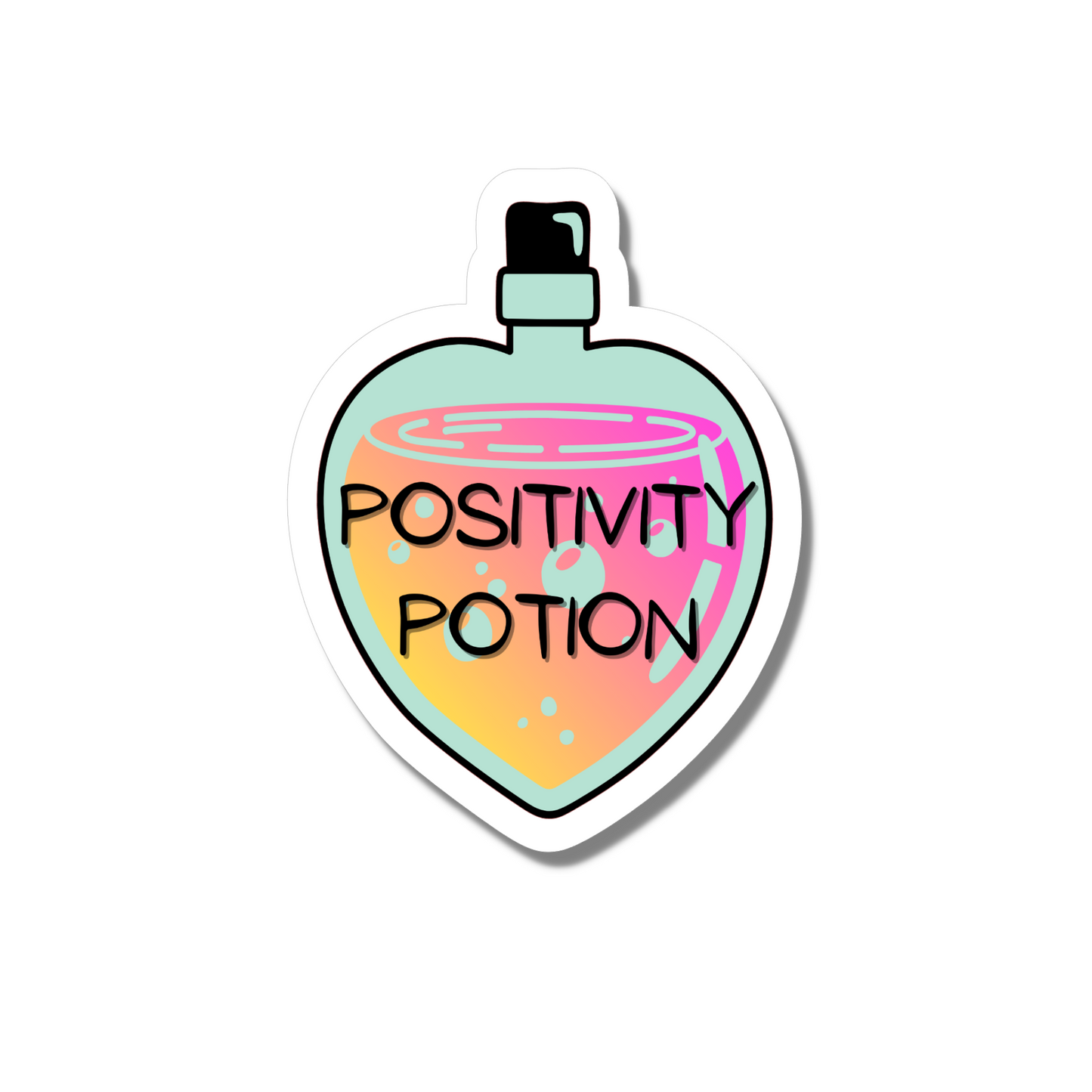 Positivity Potion Motivational Halloween Sticker
