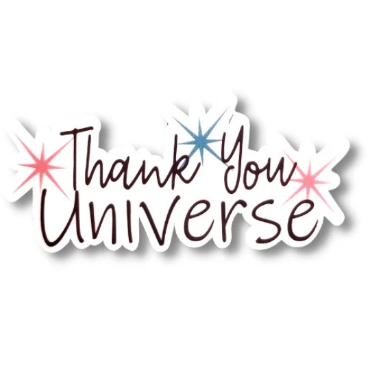 thank you universe sticker